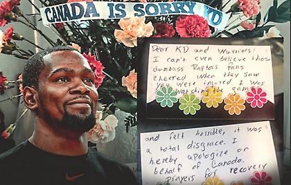 Φίλοι των Ράπτορς έστειλαν λουλούδια και ζήτησαν συγγνώμη σε Ντουράντ