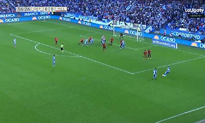 Απίθανη φαουλάρα του Καρτάμπια και προβάδισμα για Ντέπορ (video)