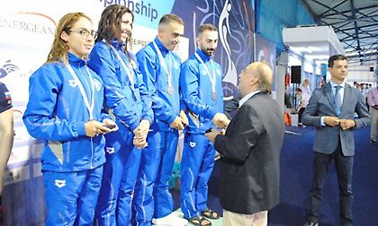 «Χάλκινη» η 4Χ100 διπλά πέδιλα μεικτής στο Ευρωπαϊκό τεχνικής κολύμβησης