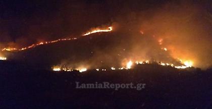 Μαίνεται η μάχη με τις φλόγες στην Εύβοια