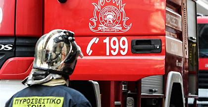 Φωτιά σε υπαίθριο χώρο στο Γαλάτσι