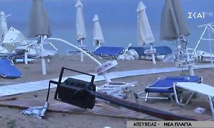 Εικόνες απόλυτης καταστροφής στη Χαλκιδική (video)