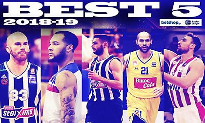 Με δύο «πράσινους» και έναν «ερυθρόλευκο» η καλύτερη πεντάδα της Basket League