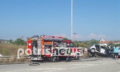 Μια νεκρή και 2 τραυματίες σε σοβαρό τροχαίο στην Εθνική Οδό Πατρών- Πύργου