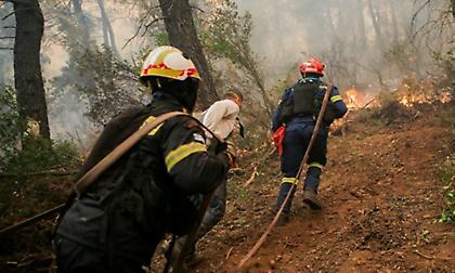 Ένας πυροσβέστης τραυματίστηκε στην Εύβοια, διακομίζεται στο ΚΑΤ