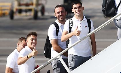 «Πέταξε» για Κράσνονταρ ο Ολυμπιακός (pics)