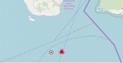 Δεύτερος σεισμός 4,4 βαθμών, με το ίδιο επίκεντρο, νότια της Σάμου