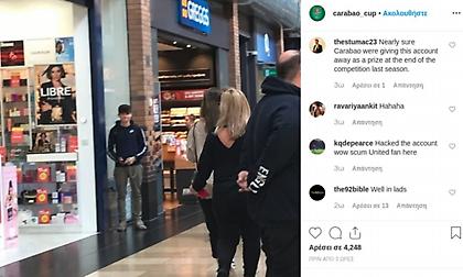 Ο διαχειριστής του Carabao Cup στο Instagram ξέχασε να αλλάξει λογαριασμούς (pics)