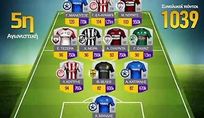Η καλύτερη 11άδα της 5ης αγωνιστικής στο Fantasy της Super League