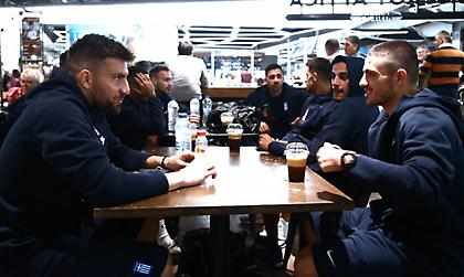 Η αναχώρηση της Εθνικής για Ιταλία (pics)