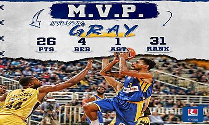 ΜVP της 4ης αγωνιστικής ο Στίβεν Γκρέι