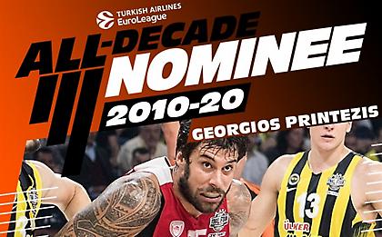 Υποψήφιος για την ομάδα της δεκαετίας στην Ευρωλίγκα ο Πρίντεζης