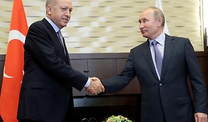 Σε εξέλιξη η συνάντηση Πούτιν-Ερντογάν στο Σότσι