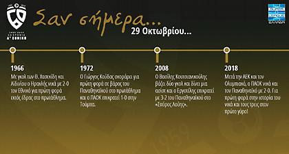 60 χρόνια Α' Εθνική: Σαν σήμερα, 29 Οκτωβρίου