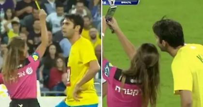 Γυναίκα διαιτητής έδωσε κίτρινη στον Κακά για να βγάλει selfie μαζί του (video)