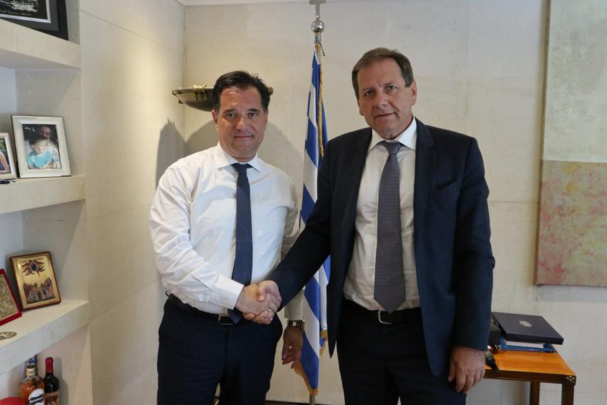 Συνάντηση Μάκη Αγγελόπουλου με Άδωνι Γεωργιάδη για το γήπεδο της ΑΕΚ