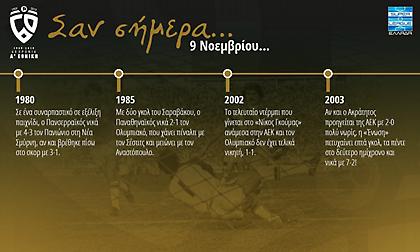 60 χρόνια Α' Εθνική: Σαν σήμερα, 9 Νοεμβρίου