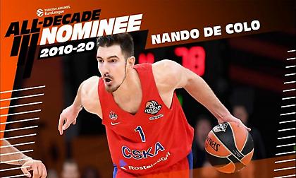 Υποψήφιος για την κορυφαία ομάδα της δεκαετίας ο Ντε Κολό