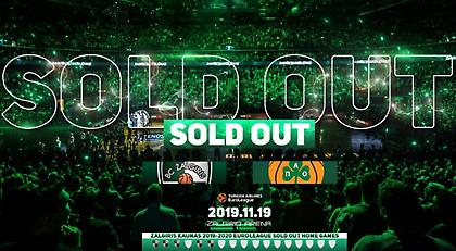 Sold out ανακοίνωσε η Ζαλγκίρις για το σημερινό ματς με τον Παναθηναϊκό