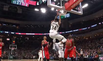 Διπλός Γιάννης στο Top 5 του ΝΒΑ (video)