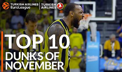 Τα 10 καλύτερα καρφώματα της Ευρωλίγκας τον Νοέμβριο (video)