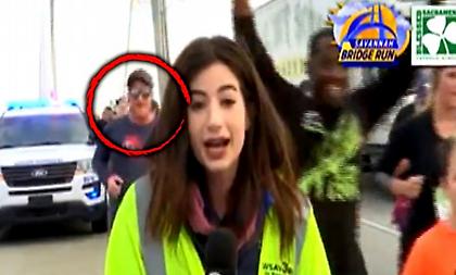 Μαραθωνοδρόμος χούφτωσε ρεπόρτερ και τιμωρήθηκε με δια βίου αποκλεισμό (video)