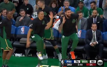 Ο πάγκος των Σέλτικς «γλέντησε» το σπριντ του Καντέρ (video)