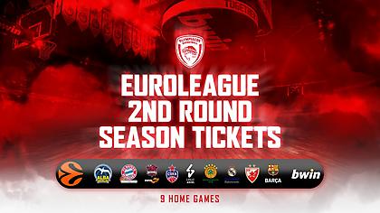 Διαρκείας για τον δεύτερο γύρο της Ευρωλίγκας από τον Ολυμπιακό