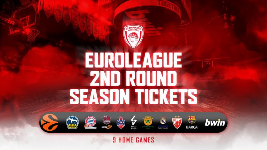 Διαρκείας για τον δεύτερο γύρο της Ευρωλίγκας από τον Ολυμπιακό