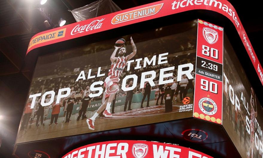 Η ιστορική βραδιά του Σπανούλη από τα μάτια της ΚΑΕ Ολυμπιακός (video)