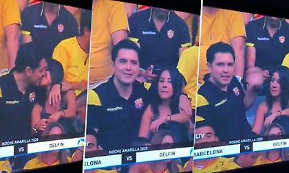 Μπερμπάντης φίλαθλος «πιάστηκε» στα πράσα από την κάμερα (video)