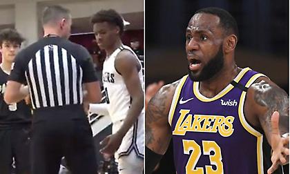 Πέταξαν αντικείμενο εν ώρα αγώνα στον γιο του Λεμπρόν-Έξαλλος ο σούπερ σταρ (video)