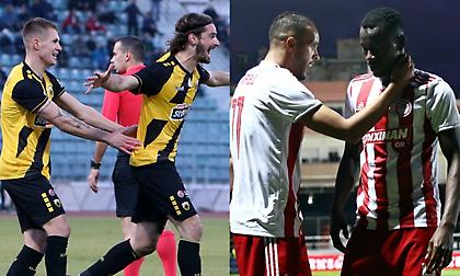 Νικολακόπουλος και Τσακίρης για τις νίκες Ολυμπιακού και ΑΕΚ