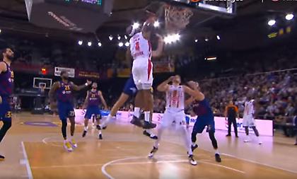 Φοβερό κάρφωμα του Μπράουν στο Top 10 της Ευρωλίγκας (video)