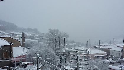 Ντύθηκε στα άσπρα η Αττική: Δείτε σε ποιες περιοχές χιονίζει (Vid)