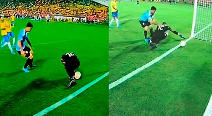 Απίστευτη γκάφα τερματοφύλακα στο Βραζιλία-Ουρουγουάη (video)