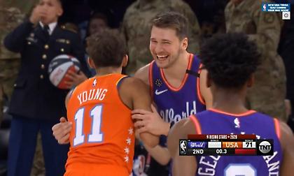 Τρελό τρίποντο από το κέντρο του γηπέδου από τον Ντόντσιτς!