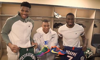 Όταν Γιάννης & Θανάσης Αντετοκούνπο συνάντησαν τους Νέιμαρ, Εμπαπέ! (video)