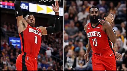 Τρομερή συνεργασία Χάρντεν-Γουέστμπρουκ στο Top 10 του ΝΒΑ (video)