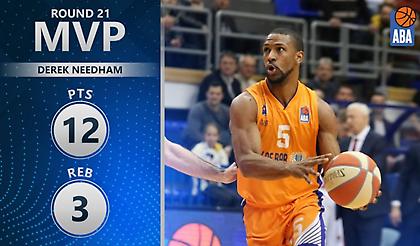 MVP της αγωνιστικής στην Αδριατική Λίγκα ο Νίνταμ