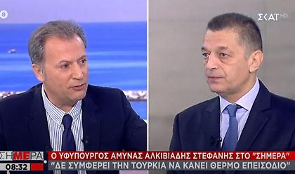Στεφανής σε ΣΚΑΪ: Δε συμφέρει την Τουρκία θερμό επεισόδιο – Τι είπε για τη φιέστα Ερντογαν