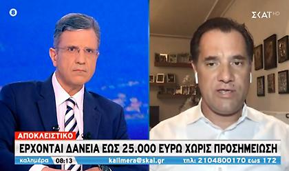 Γεωργιάδης στον ΣΚΑΪ για μικροπιστώσεις: Πώς θα δίνονται δάνεια έως 25.000 ευρώ
