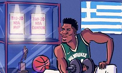 Bleacher Report: Ο Γιάννης κάνει χώρο για δύο τρόπαια κι ο ΛεΜπρόν ξεσκονίζει το στέμμα του (photo)