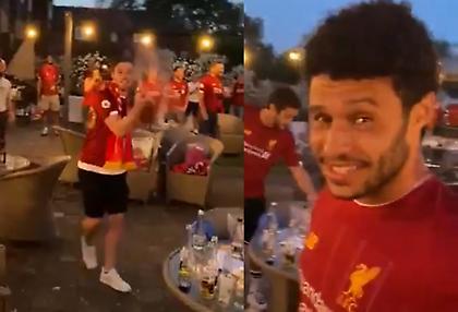 Η στιγμή που... άνοιξαν οι σαμπάνιες για τη Λίβερπουλ (video)