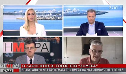 Γώγος στο ΣΚΑΪ: Πάνω από 50 κρούσματα θα είναι θέμα – Τι θα κάνουμε