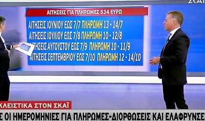 Επίδομα 534 ευρώ: Όλες οι ημερομηνίες για τις πληρωμές μέχρι τον Οκτώβριο