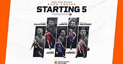 Με Καλάθη και Μιλουτίνοφ η κορυφαία πεντάδα της φετινής Ευρωλίγκας