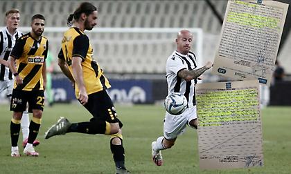 ΑΠΟΚΛΕΙΣΤΙΚΟ: Το φύλλο αγώνα του ντέρμπι ΑΕΚ-ΠΑΟΚ (pics)