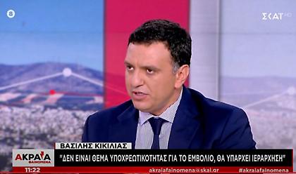 Κικίλιας στον ΣΚΑΪ: Με ιεράρχηση το εμβόλιο κορωνοϊού, δεν θα είναι υποχρεωτικό