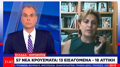 Κοτανίδου στον ΣΚΑΪ: Κλείσιμο μαγαζιών αν συνεχιστεί η αύξηση των κρουσμάτων 